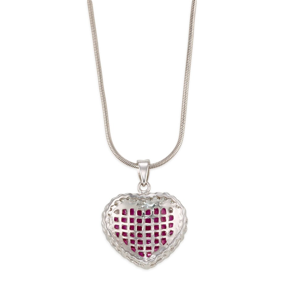 GOLD AND RUBY PENDANT NECKLACE - 2