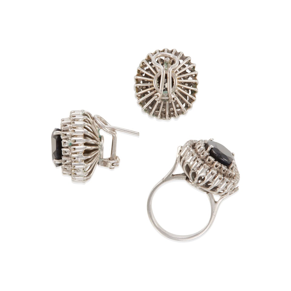 SAPPHIRE AND DIAMOND SET - 2