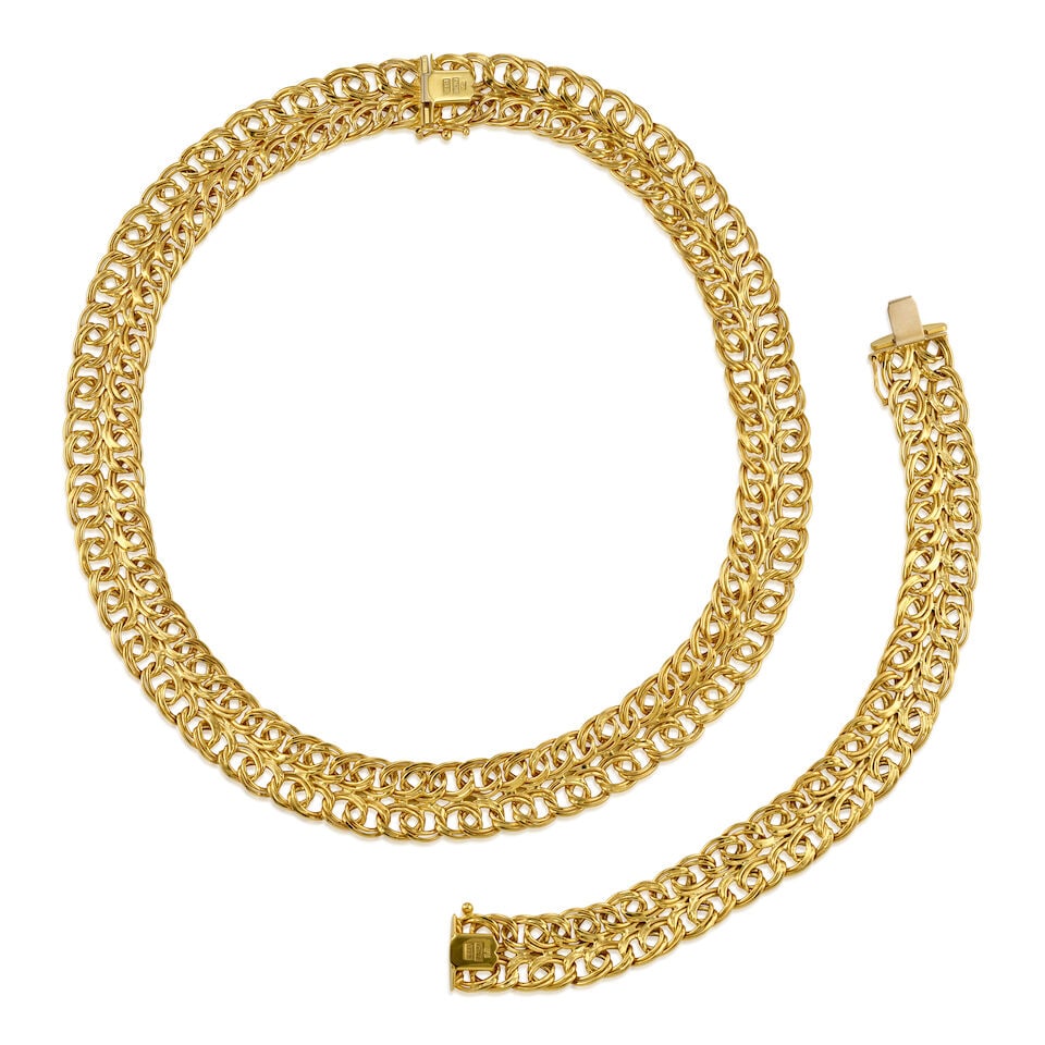 14K GOLD NECKLACE AND BRACELET - 2