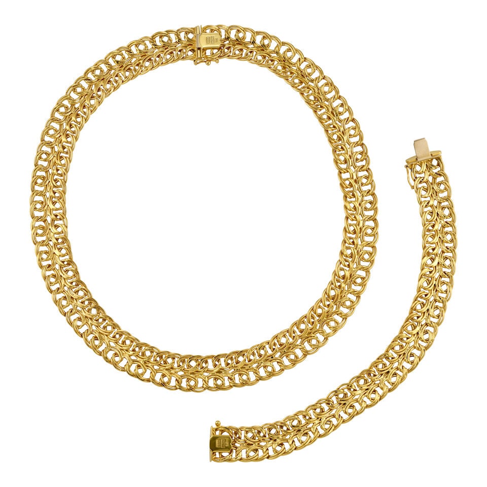 14K GOLD NECKLACE AND BRACELET - 3