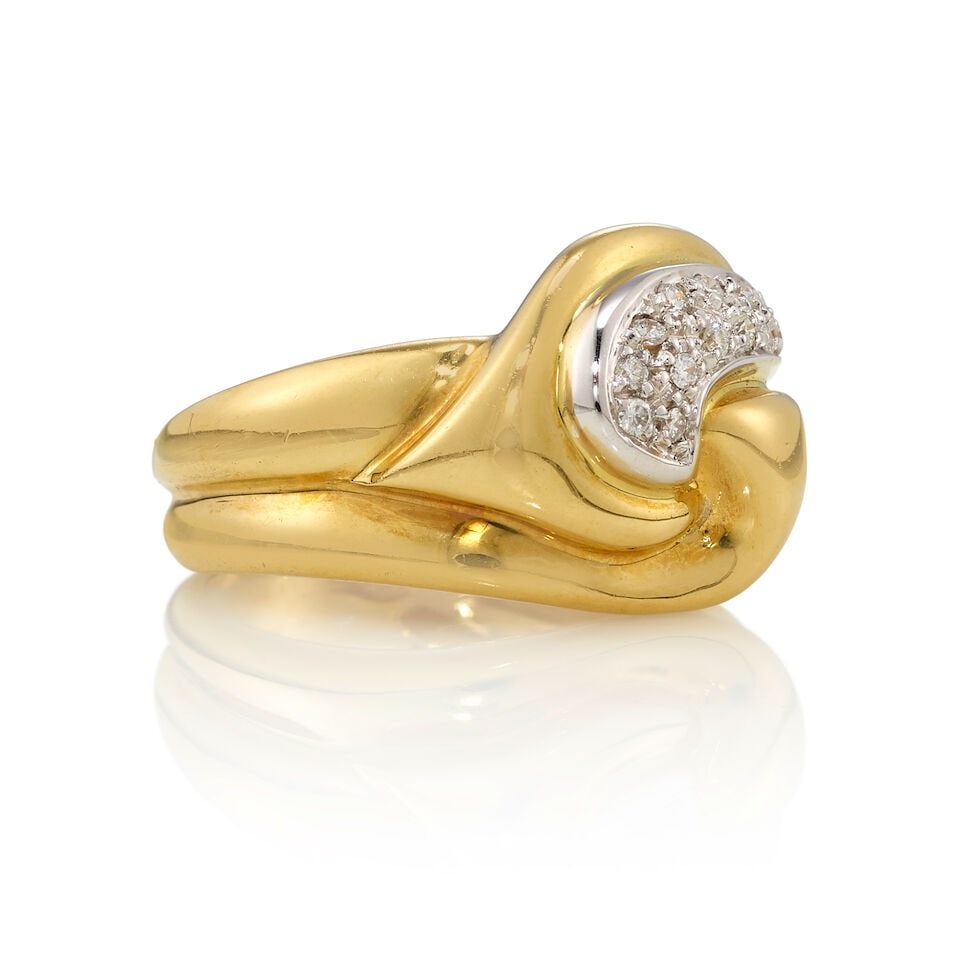 18K GOLD AND DIAMOND RING - 2