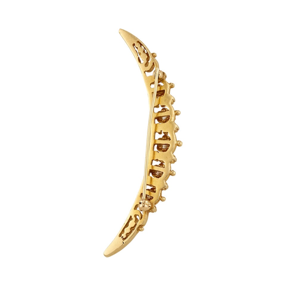 14K GOLD AND DIAMOND BROOCH - 3