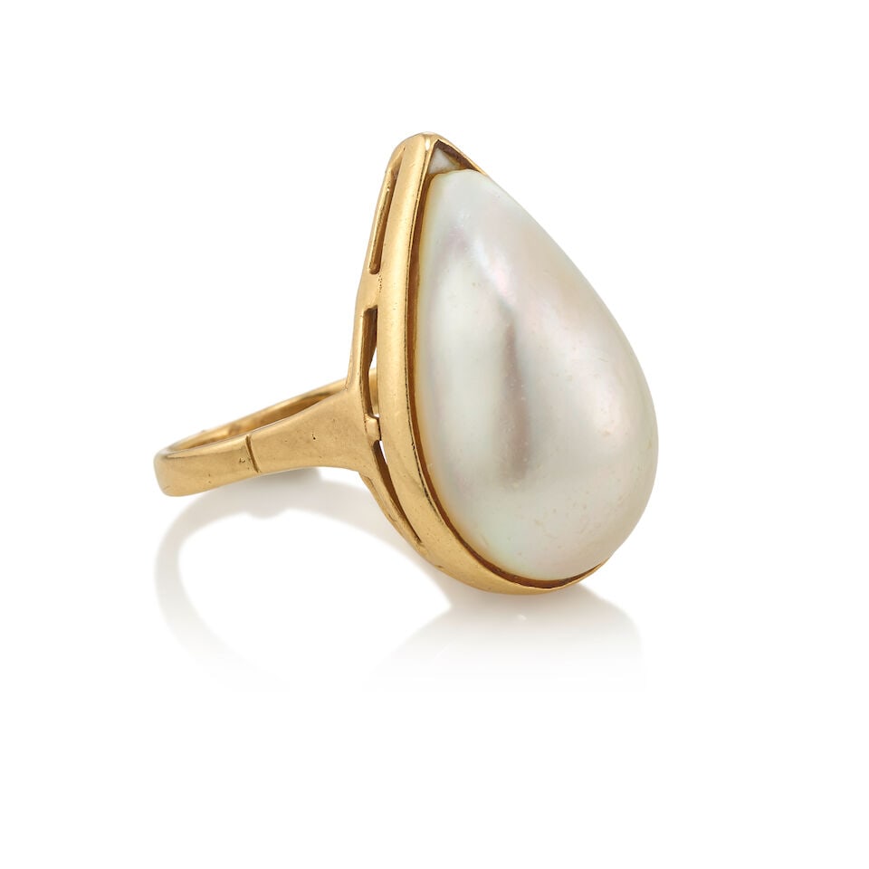 14K GOLD AND CULTURED PEARL RING - 2