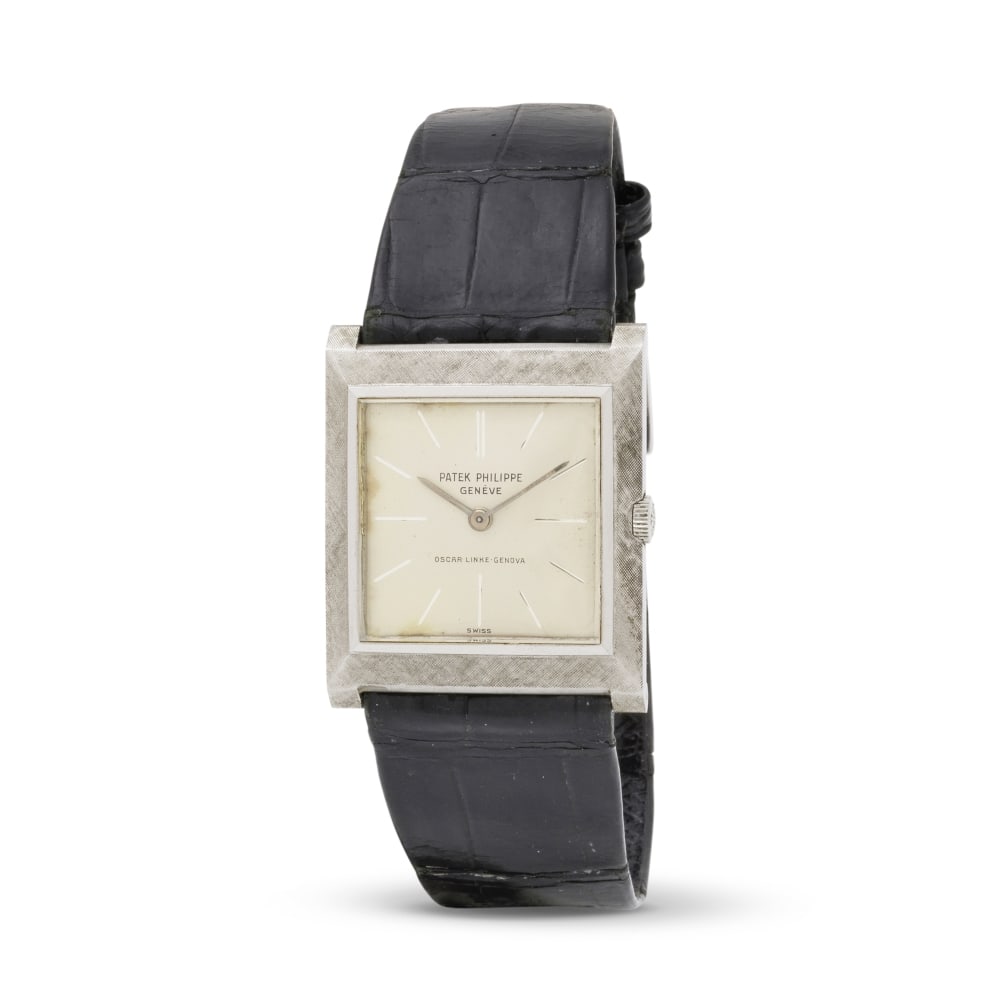 Patek Philippe. A fine and rare platinum manual wind wristwatch, retailed by Oskar Linke in Geno... (1 of 1)