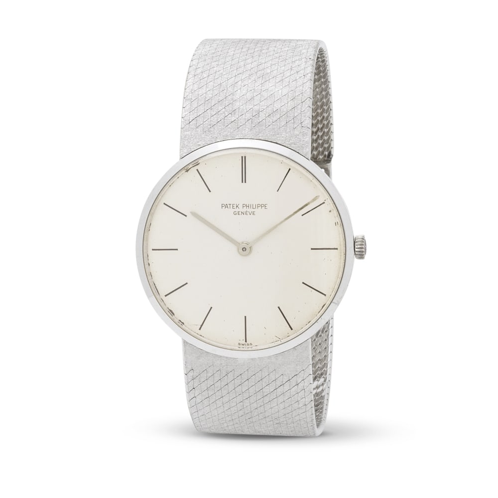 Patek Philippe. An 18K white gold manual wind bracelet watch Patek Philippe. Montre bracelet en ... (1 of 1)
