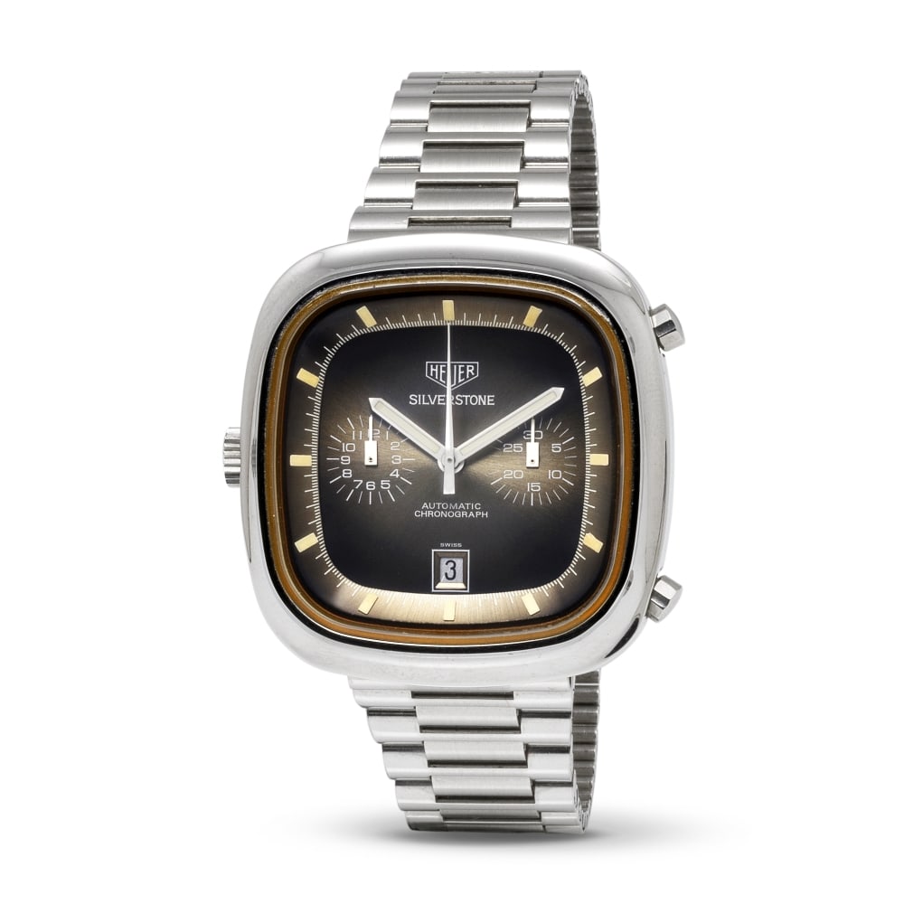 Heuer. A fine stainless steel automatic calendar chronograph bracelet watch Heuer. Beau chronog... (1 of 1)