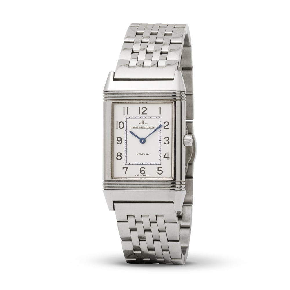 Jaeger-LeCoultre. A stainless steel manual wind reversible rectangular wristwatch Jaeger-LeCoult... (1 of 1)