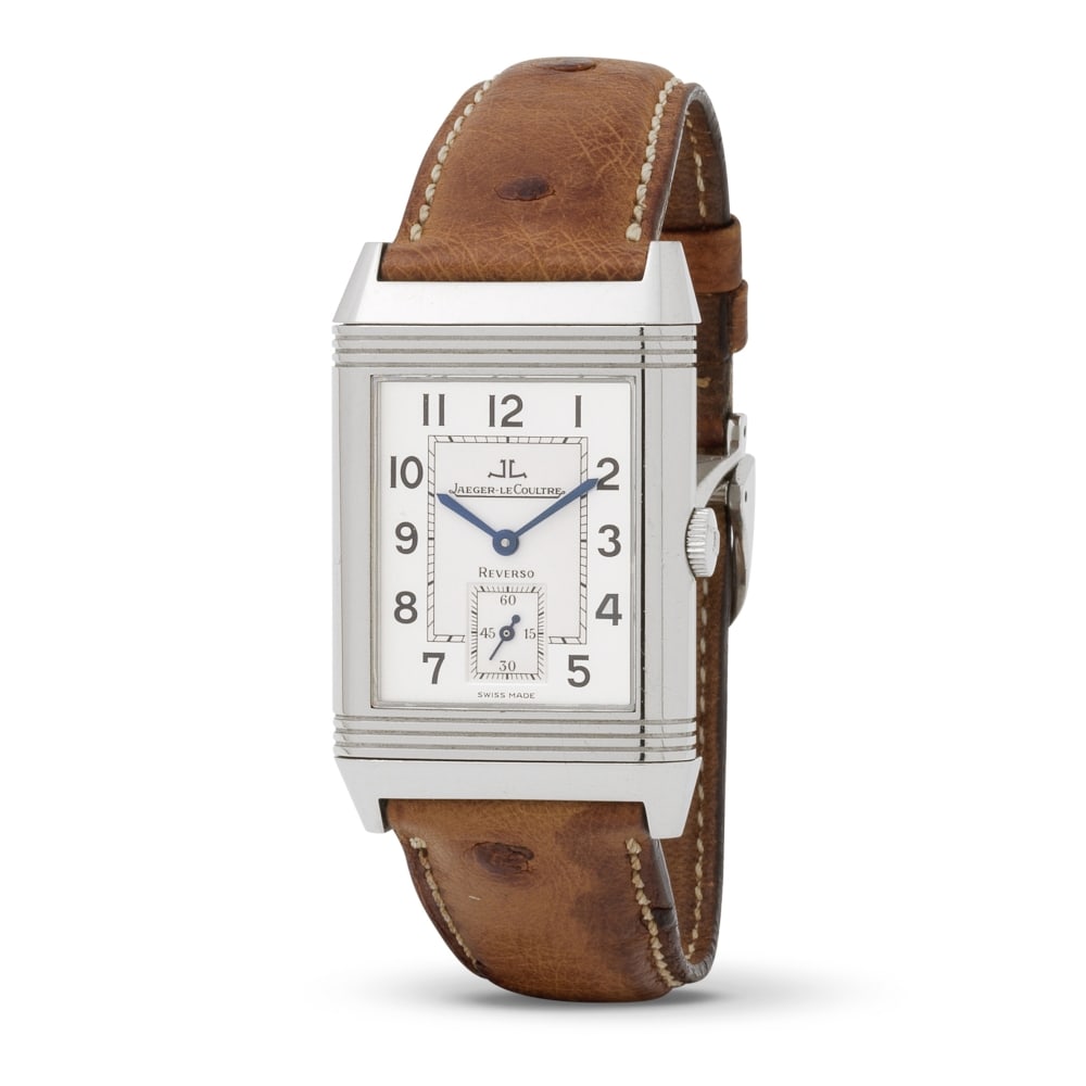 Jaeger-LeCoultre. A stainless steel manual wind reversible rectangular wristwatch Jaeger-LeCoult... (1 of 1)