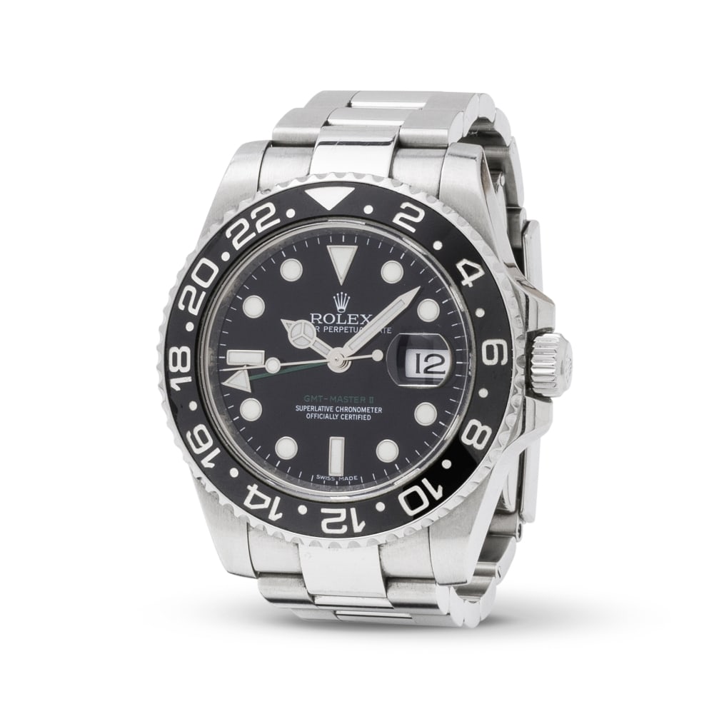 Rolex. A stainless steel automatic calendar bracelet watch with dual time zone Rolex. Montre bra... (1 of 1)