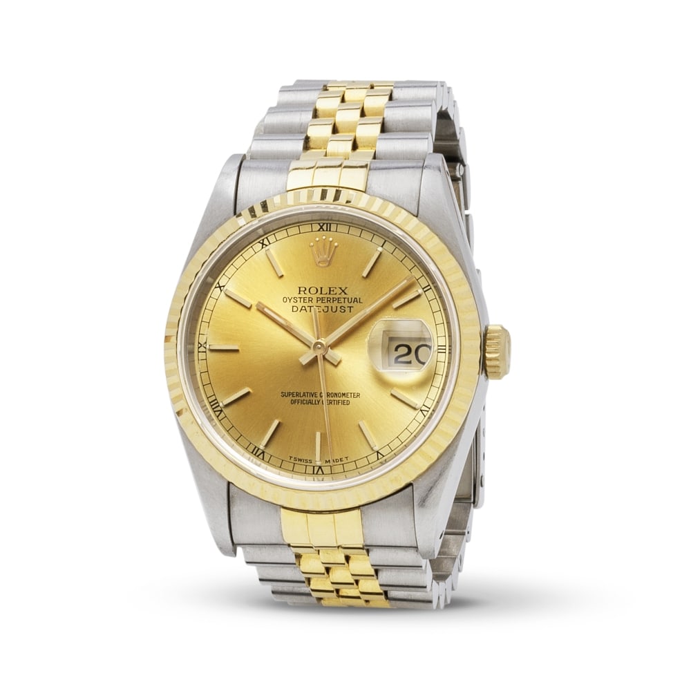 Rolex. A stainless steel and 18K gold automatic calendar bracelet watch Rolex. Montre bracelet e... (1 of 1)