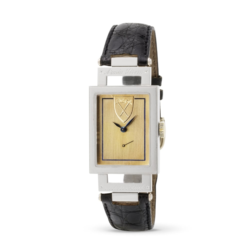 Armin Strom. A unique and very rare platinum manual wind rectangular wristwatch with exhibition ... (1 of 1)