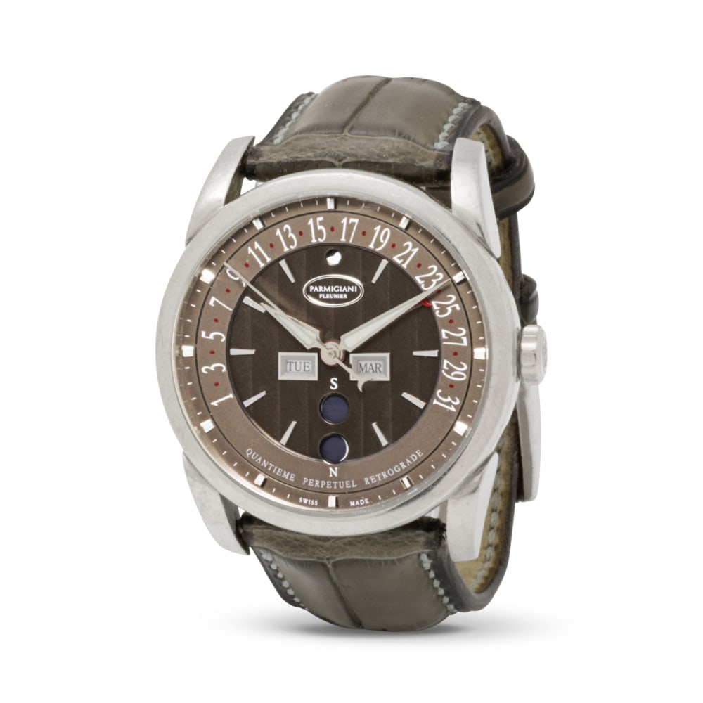Parmigiani Fleurier. An 18K white gold automatic perpetual calendar wristwatch Parmigiani Fleuri... (1 of 1)
