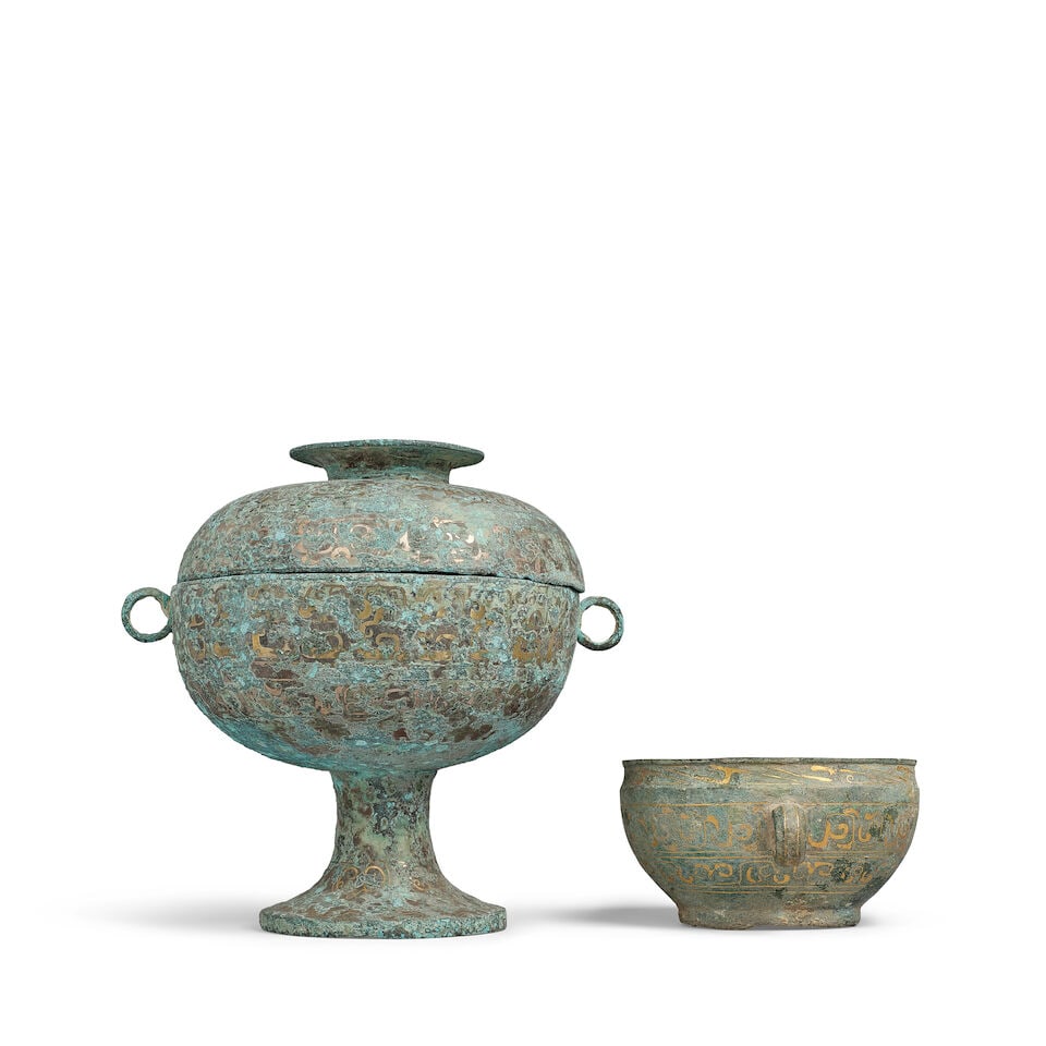 TWO INLAID BRONZE VESSELS Eastern Zhou/Warring States style, 20th century (2) - 2