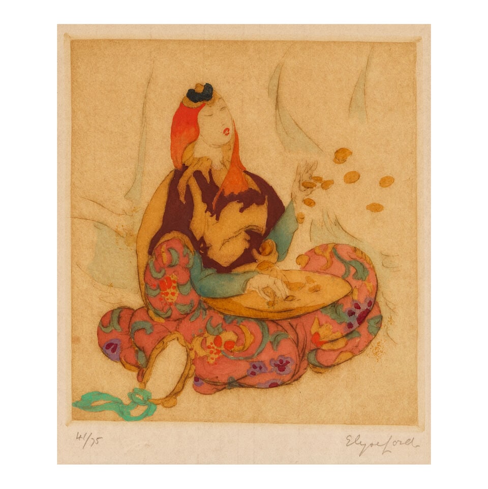 EIGHT SOUTH-ASIAN SUBJECT HAND-COLORED PRINTS Elyse Ashe Lord (1900-1971) (8, framed) - 4