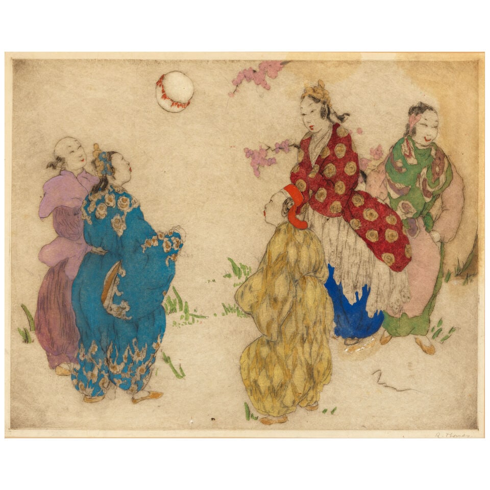 NINE CHINESE AND ASIAN SUBJECT HAND-COLORED PRINTS Elyse Ashe Lord (1900-1971) (9, framed) - 2