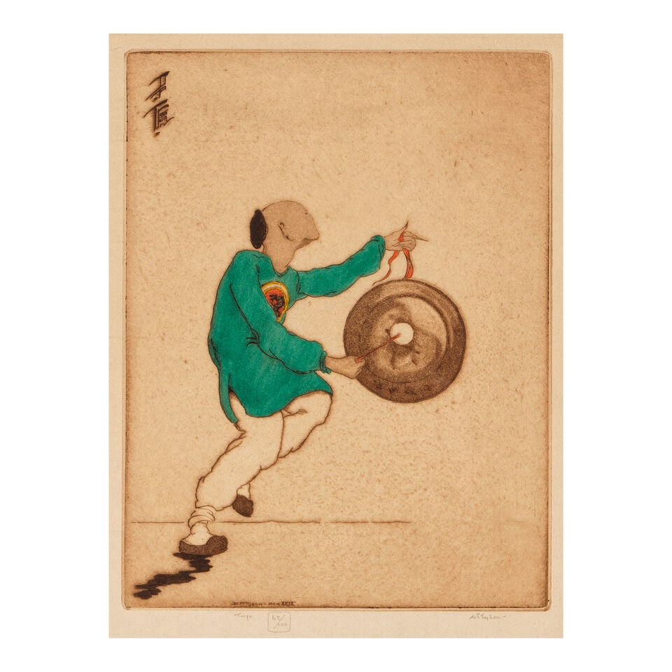 NINE CHINESE AND ASIAN SUBJECT HAND-COLORED PRINTS Elyse Ashe Lord (1900-1971) (9, framed) - 5