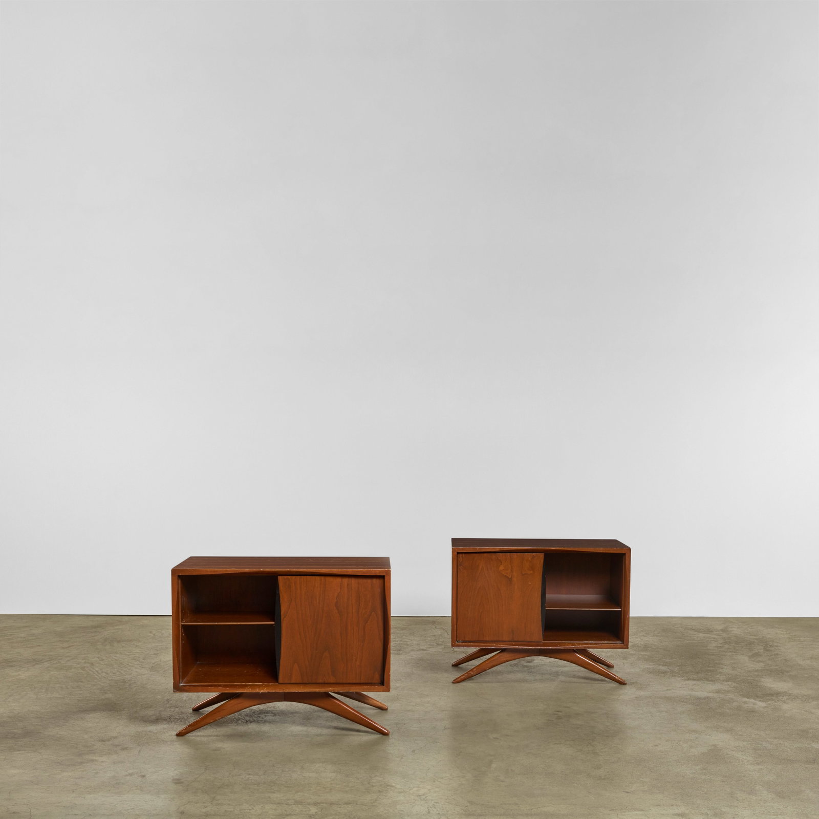 VLADIMIR KAGAN (1927-2016) Pair of Nightstandscirca 1955for Grosfeld House, lacquered cherrywood... (1 of 1)