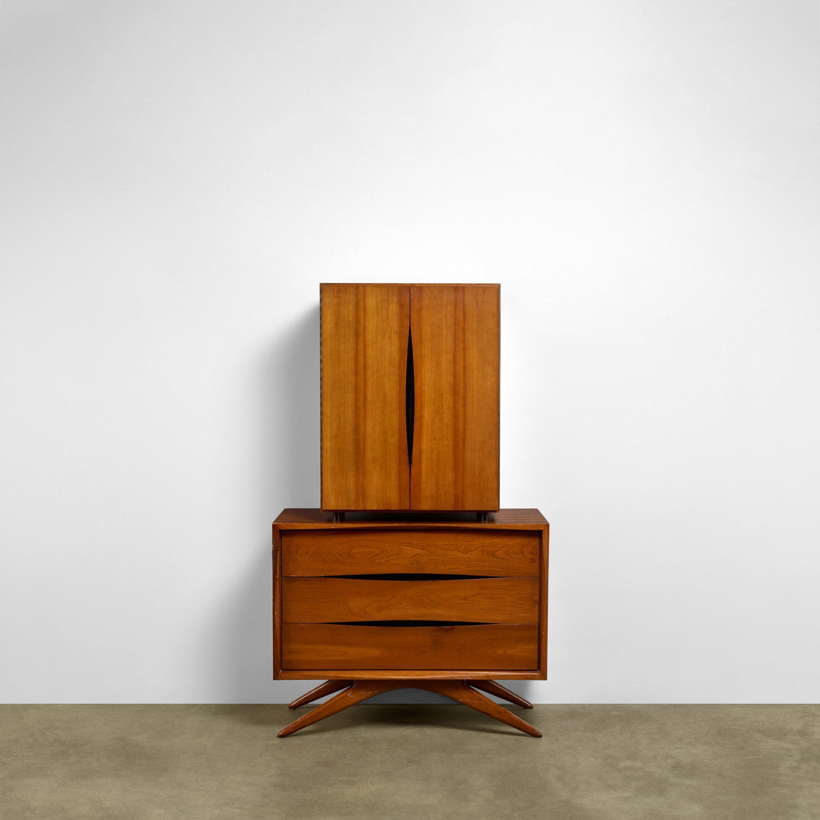 VLADIMIR KAGAN (1927-2016) Chestcirca 1955for Grosfeld House, lacquered cherrywood, foil label '... (1 of 1)