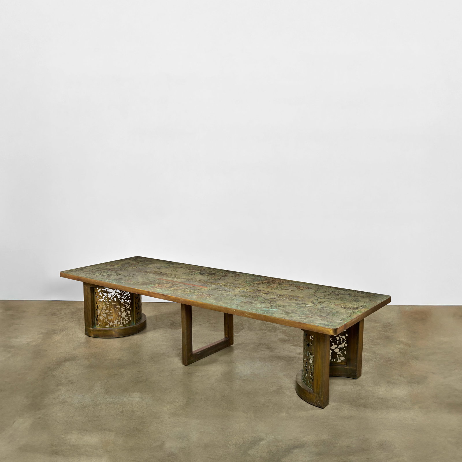 PHILIP (1907-1987) AND KELVIN LAVERNE (1937-2025) Unique 'Xiang Shi' Dining Table1974patinated a... (1 of 1)