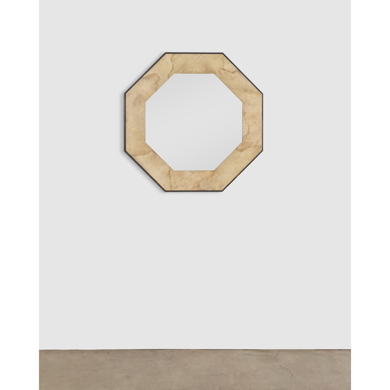 KARL SPRINGER (1931-1991) Wall Mirrorcirca 1970for Karl Springer Ltd., wood, lacquered goatskin,... (1 of 1)
