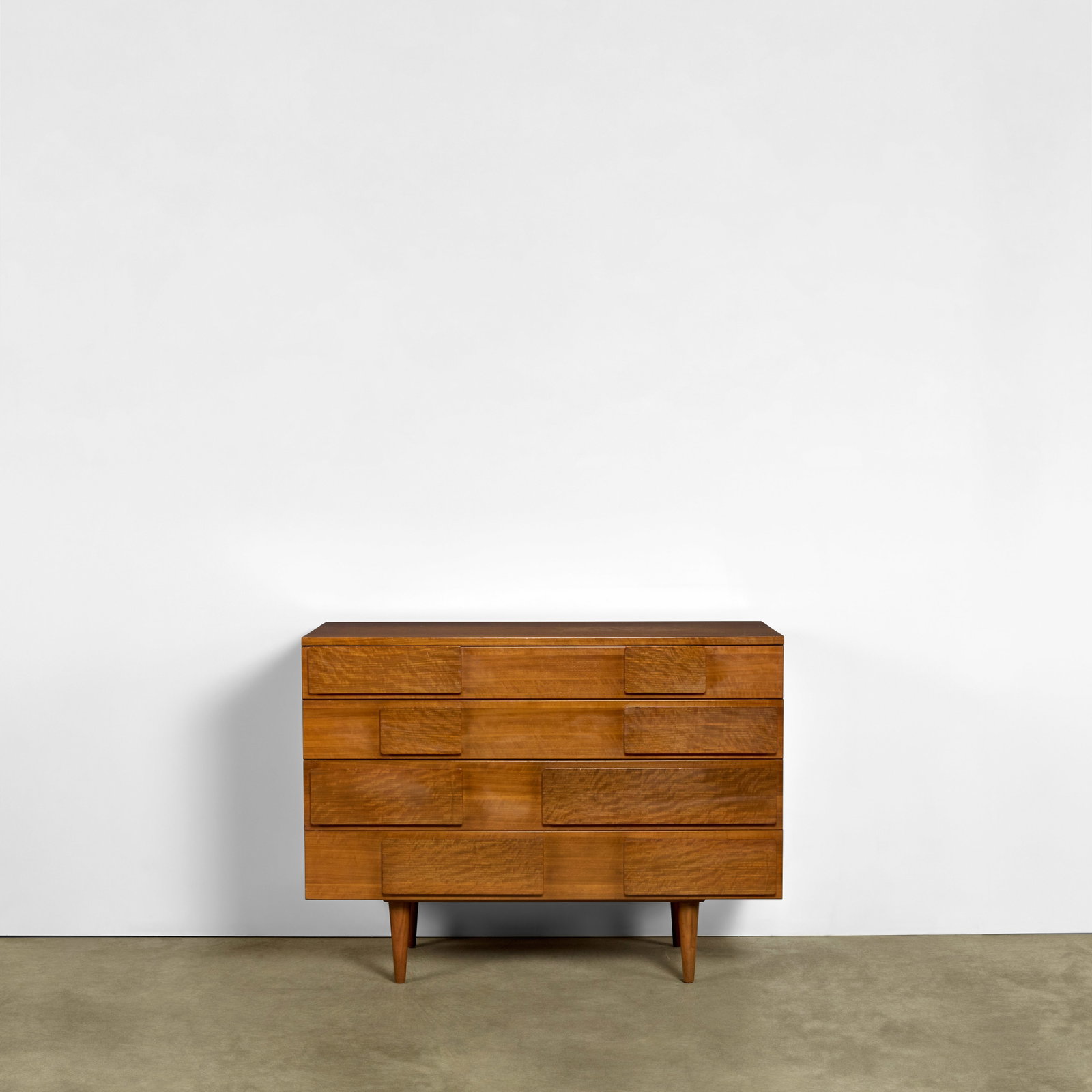 GIO PONTI (1891-1979) Chestcirca 1955for Singer & Sons, walnut, paper label 'M. Singer & Sons Ne... (1 of 1)