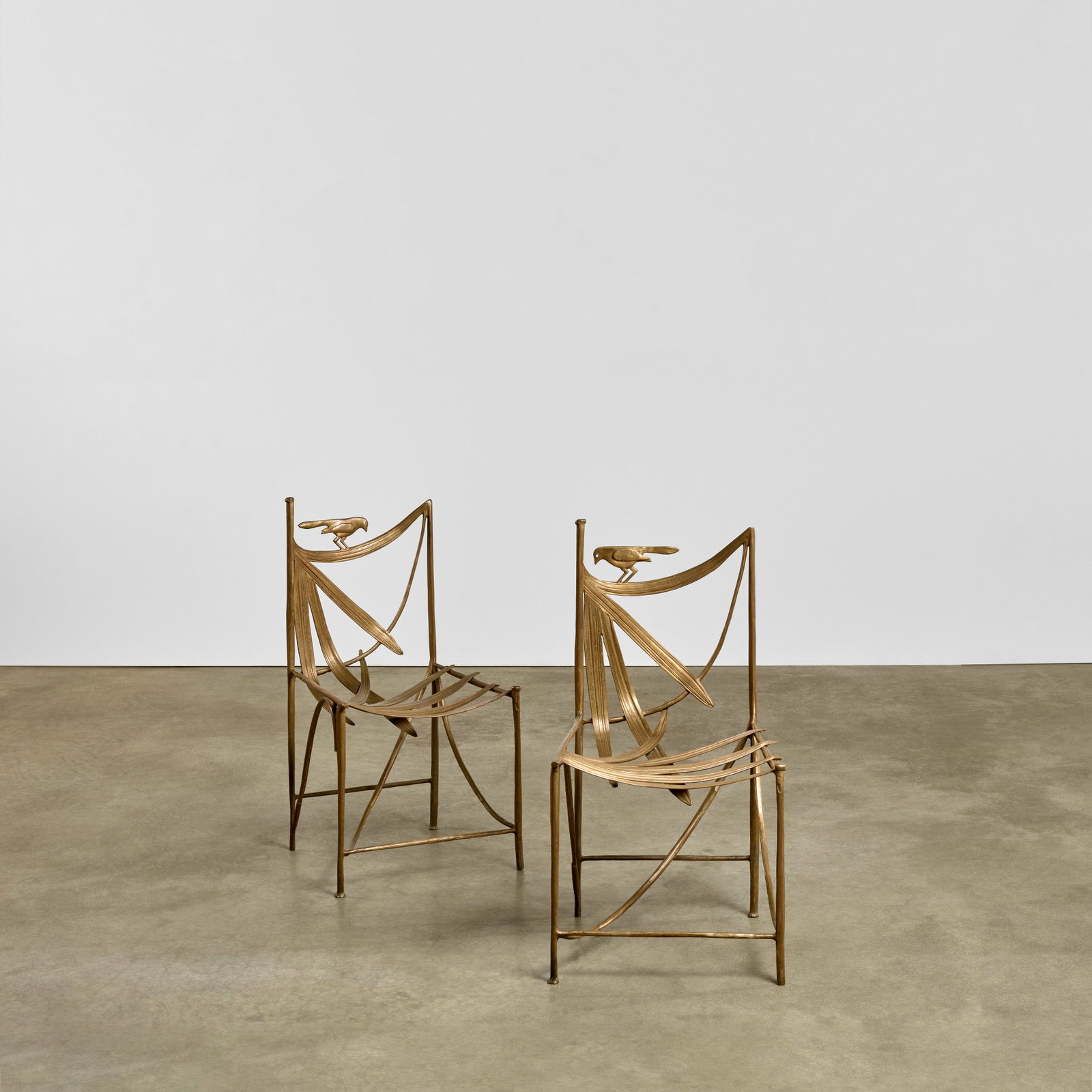 CLAUDE LALANNE (1925-2019) Pair of 'Williamsburg' Chairs circa 1984 patinated gilt bronze, one ... (1 of 1)