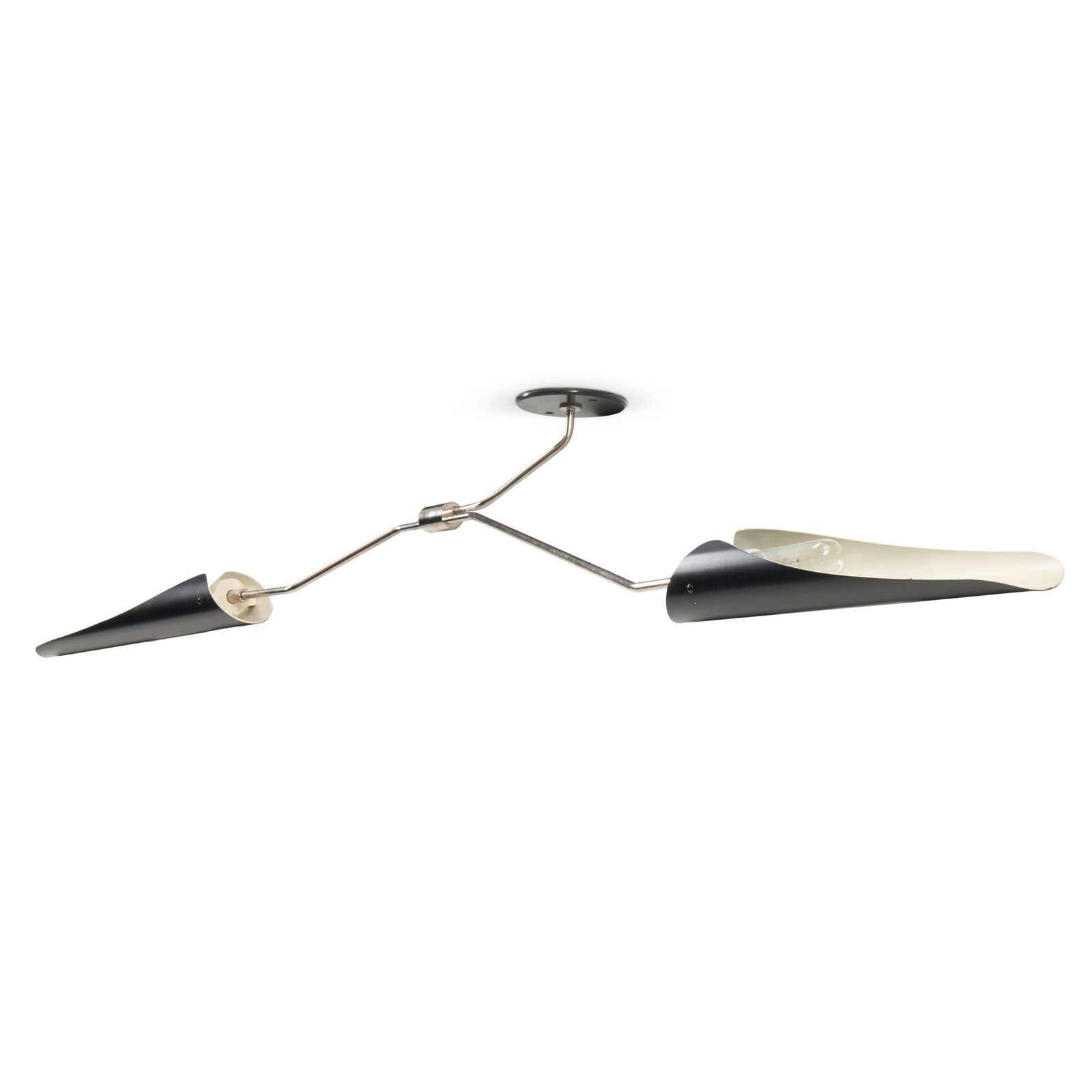 DAVID WEEKS STUDIO (EST 1996) Custom 'Torroja' Two-light Wall Sconcecirca 2010polished nickel-pl... (1 of 1)