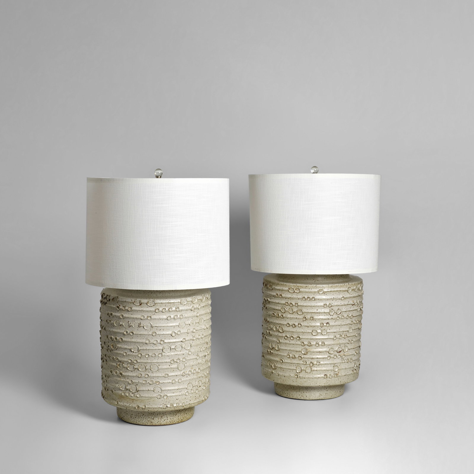 DAVID CRESSEY (1916-2013) Pair of 'Bead Stone White' Table Lampscirca 1971for Architectural Pott... (1 of 1)