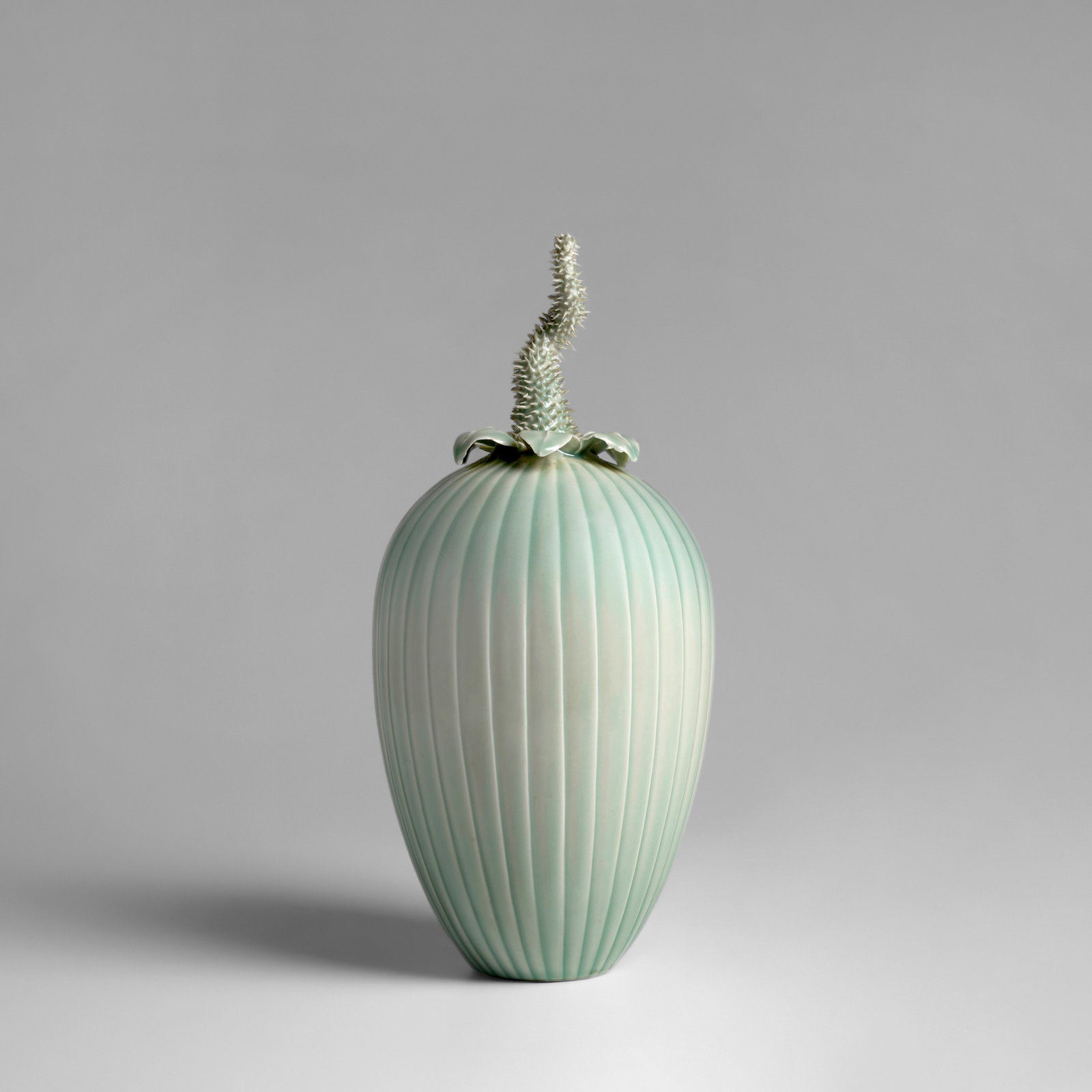 CLIFF LEE (BORN 1951) Prickly Melon2006 celadon glazed porcelain with applied porcelain decorati... (1 of 1)