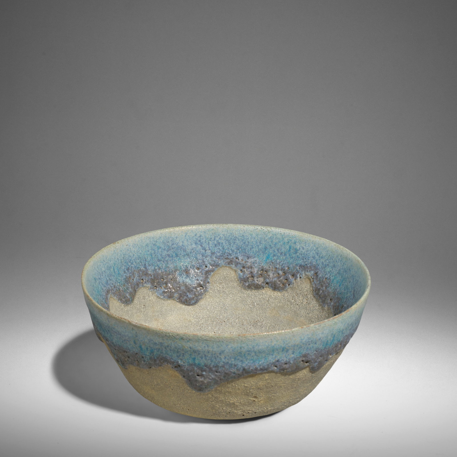 GERTRUD (1908-1971) AND OTTO NATZLER (1908-2007) Footed Bowlcirca 1955volcanic-glazed earthenwar... (1 of 1)