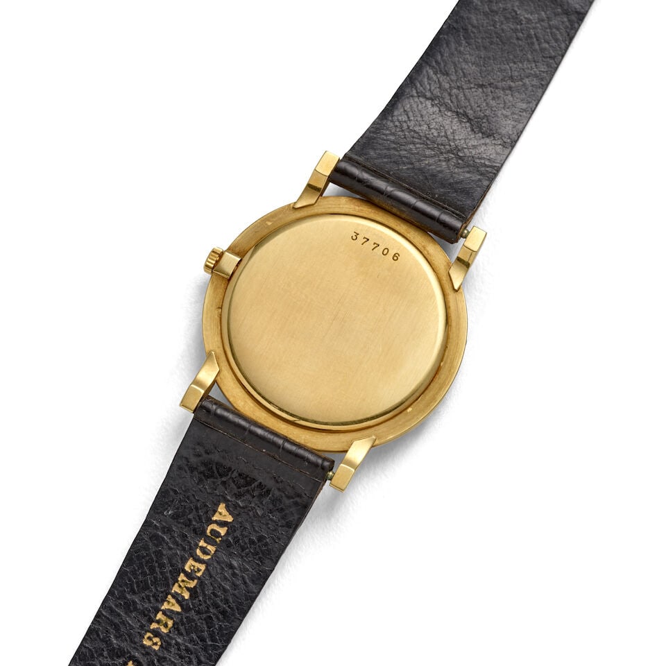 AUDEMARS PIGUET. AN ULTRA THIN 18K GOLD MANUAL WIND WRISTWATCHRef: 5043BA, c. 1960s - 3