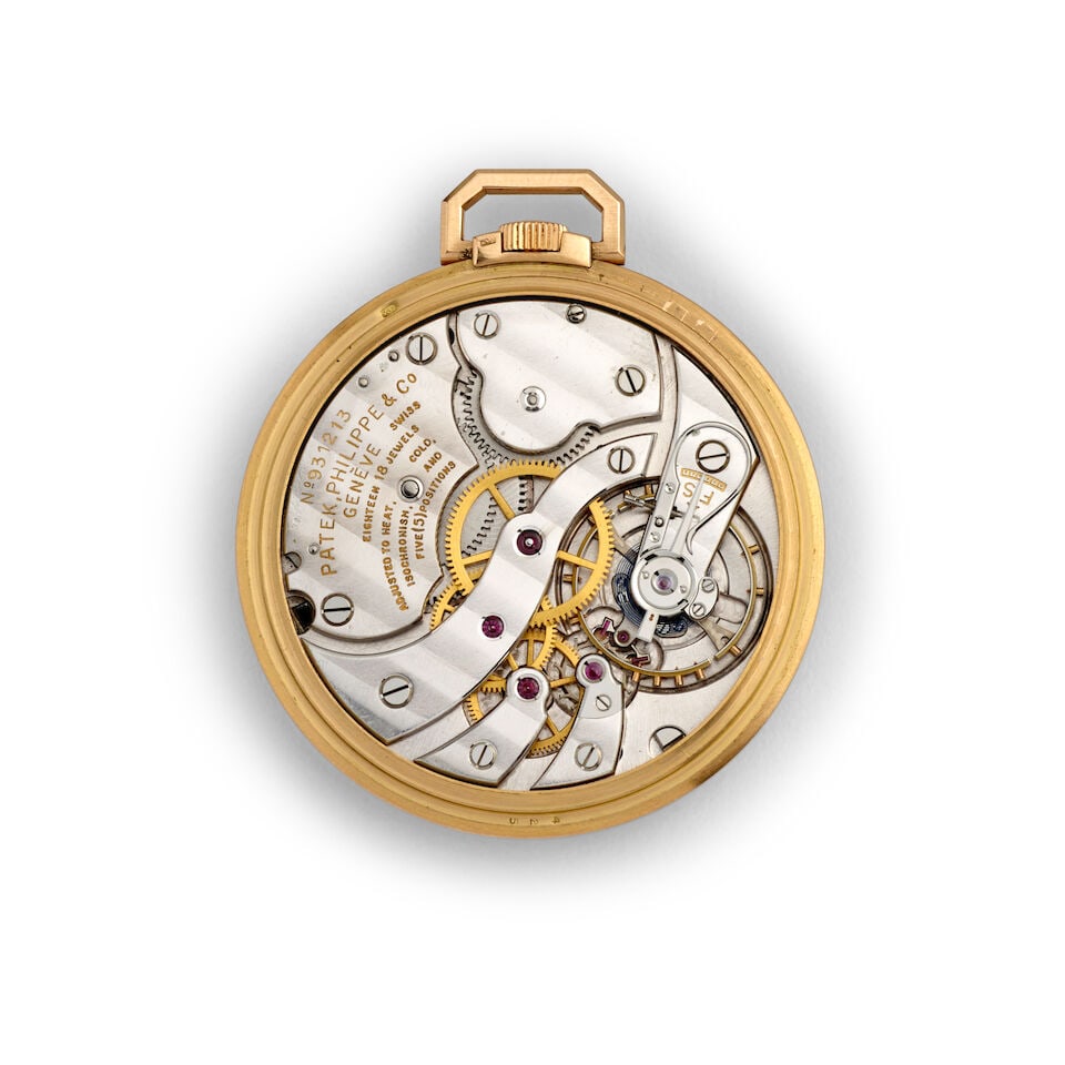 PATEK PHILIPPE. A RARE 18K ROSE GOLD AND RUBY SET KEYLESS WIND OPEN FACE WATCH MADE IN HOMAGE OF... - 3