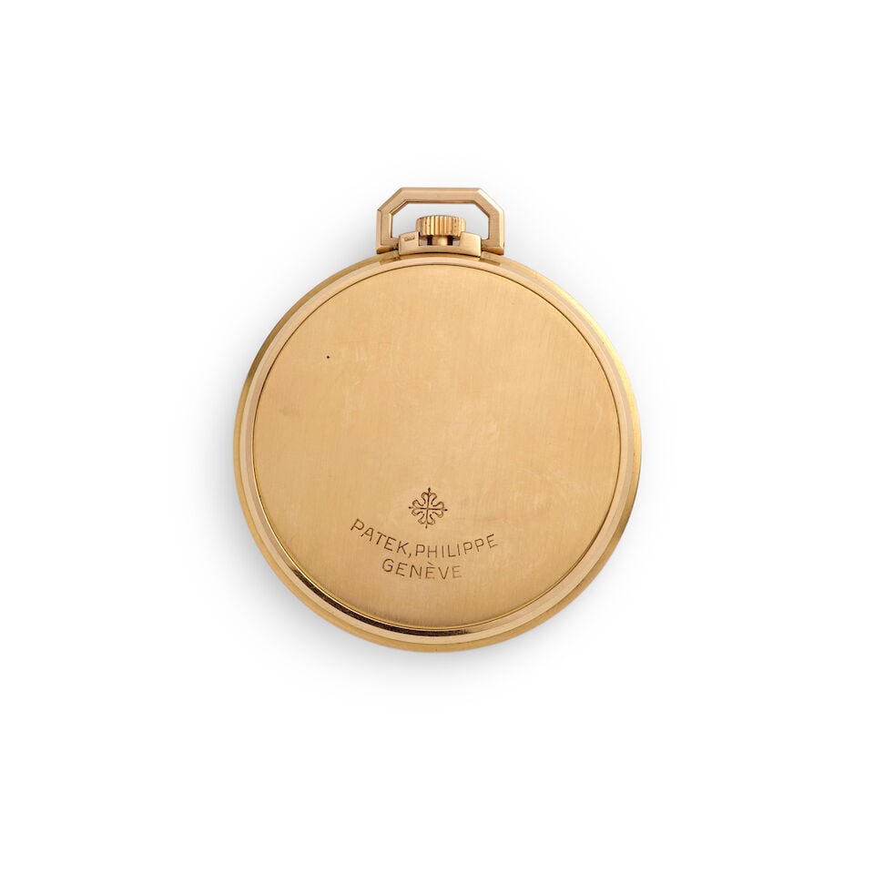PATEK PHILIPPE. A RARE 18K ROSE GOLD AND RUBY SET KEYLESS WIND OPEN FACE WATCH MADE IN HOMAGE OF... - 5