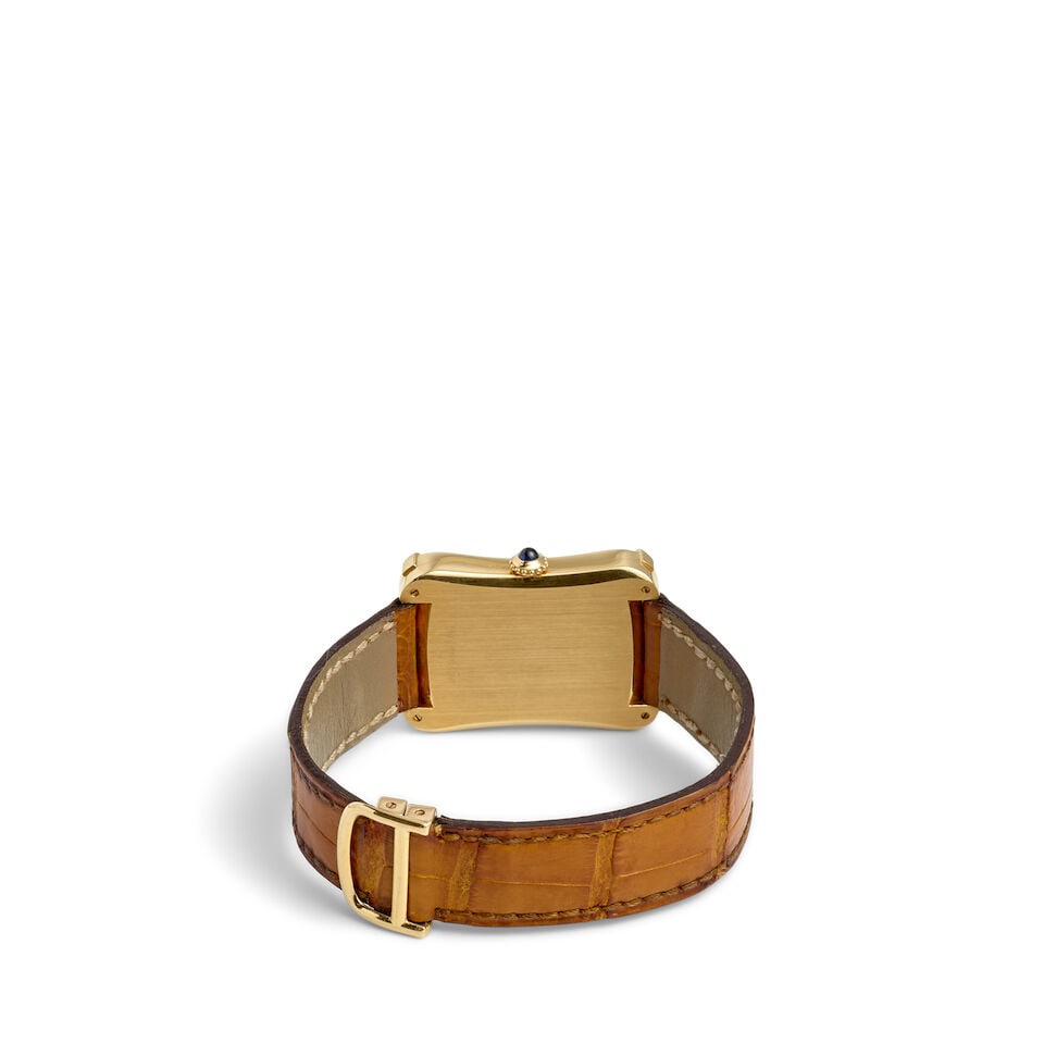 CARTIER. A FINE AND RARE 18K GOLD MANUAL WIND WRISTWATCH Coussin 'Bamboo', Ref: 78102, c. 1970s - 3