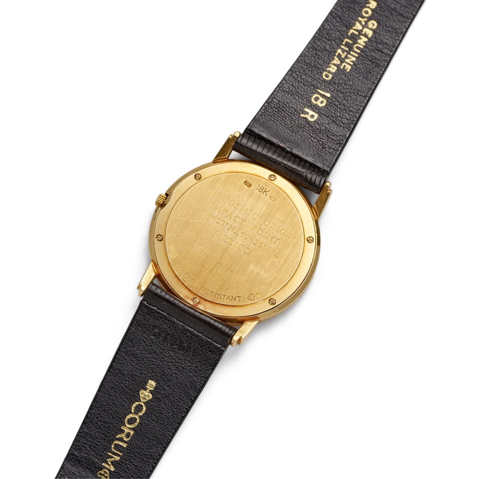 [NO RESERVE] CORUM. AN 18K GOLD QUARTZ WRISTWATCH WITH METEORITE DIALRef: 50.450.56, c. 1995 - 2