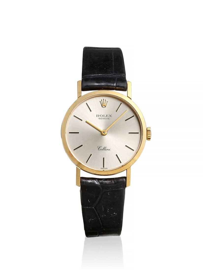 ROLEX. AN 18K GOLD MANUAL WIND WRISTWATCH Cellini, Ref: 4109, Purchased 8th October, 2001 (1 of 3)