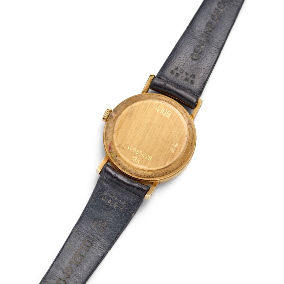 ROLEX. AN 18K GOLD MANUAL WIND WRISTWATCH Cellini, Ref: 4109, Purchased 8th October, 2001 - 2
