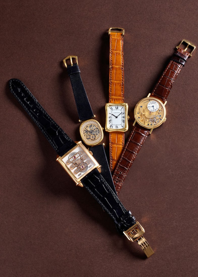 BREGUET. AN 18K GOLD MANUAL WIND SEMI-SKELETONIZED WRISTWATCH WITH POWER RESERVE INDICATION La T... - 2