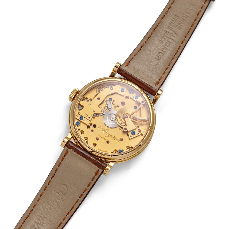 BREGUET. AN 18K GOLD MANUAL WIND SEMI-SKELETONIZED WRISTWATCH WITH POWER RESERVE INDICATION La T... - 4