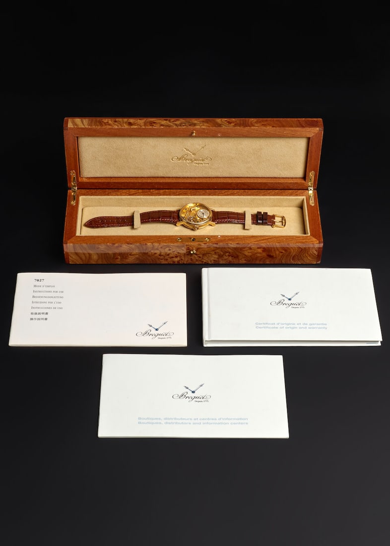 BREGUET. AN 18K GOLD MANUAL WIND SEMI-SKELETONIZED WRISTWATCH WITH POWER RESERVE INDICATION La T... - 6