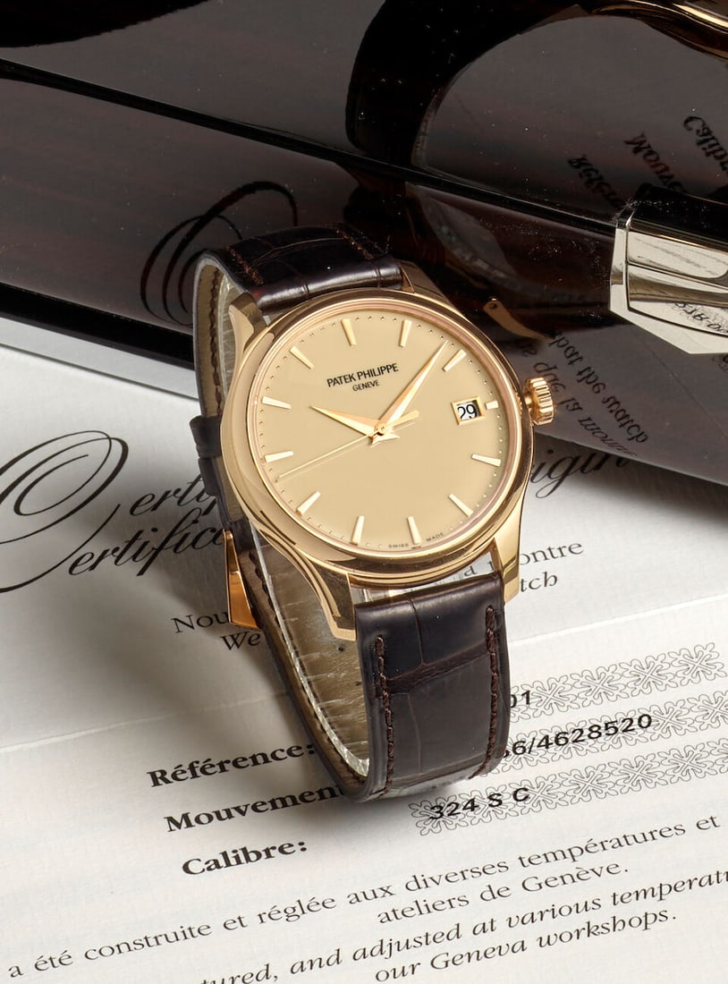 PATEK PHILIPPE. AN 18K ROSE GOLD AUTOMATIC CALENDAR WRISTWATCH Calatrava, Ref: 5227R-001, Purcha... - 6