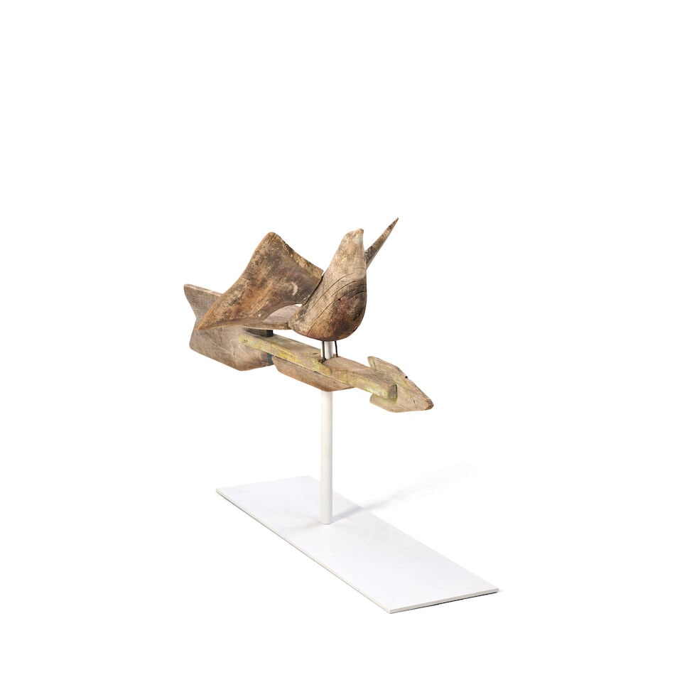 Carved Pine Soaring Bird Weathervane attributed to Albert Zahn (1864-1953), Baileys Harbor, Wisc... - 3