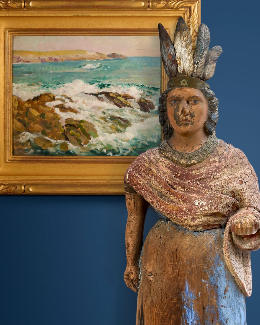 A Fine Carved Cigar Store Figure of an Indian Maiden North America, c. 1900 - 2