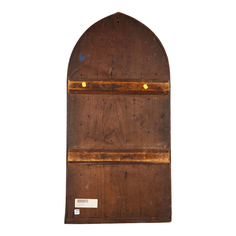 Stencil-painted Pine Gothic Arch Gameboard possibly Pennsylvania, c. 1890 - 2
