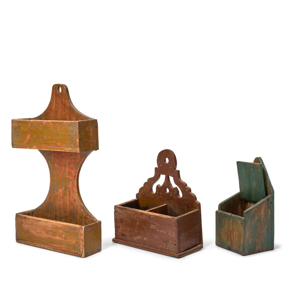 Three Painted Wall Boxes North America, 19th/20th century - 2