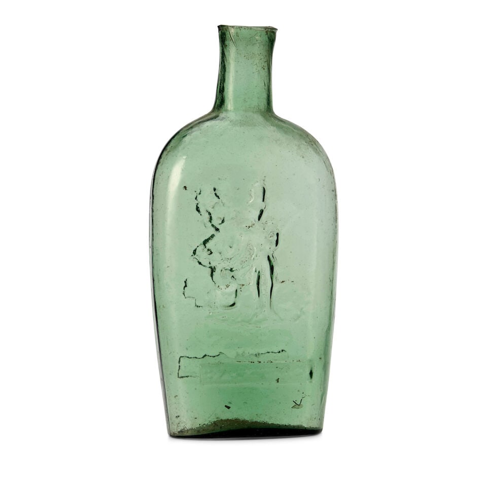 Blown-molded Glass Flask Chapman's Maryland Glass Works, Baltimore, Maryland, c. 1865 - 2