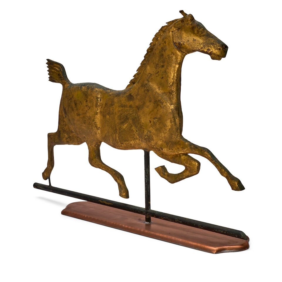 Gilt Copper Horse Weathervane United States, late 19th century - 2