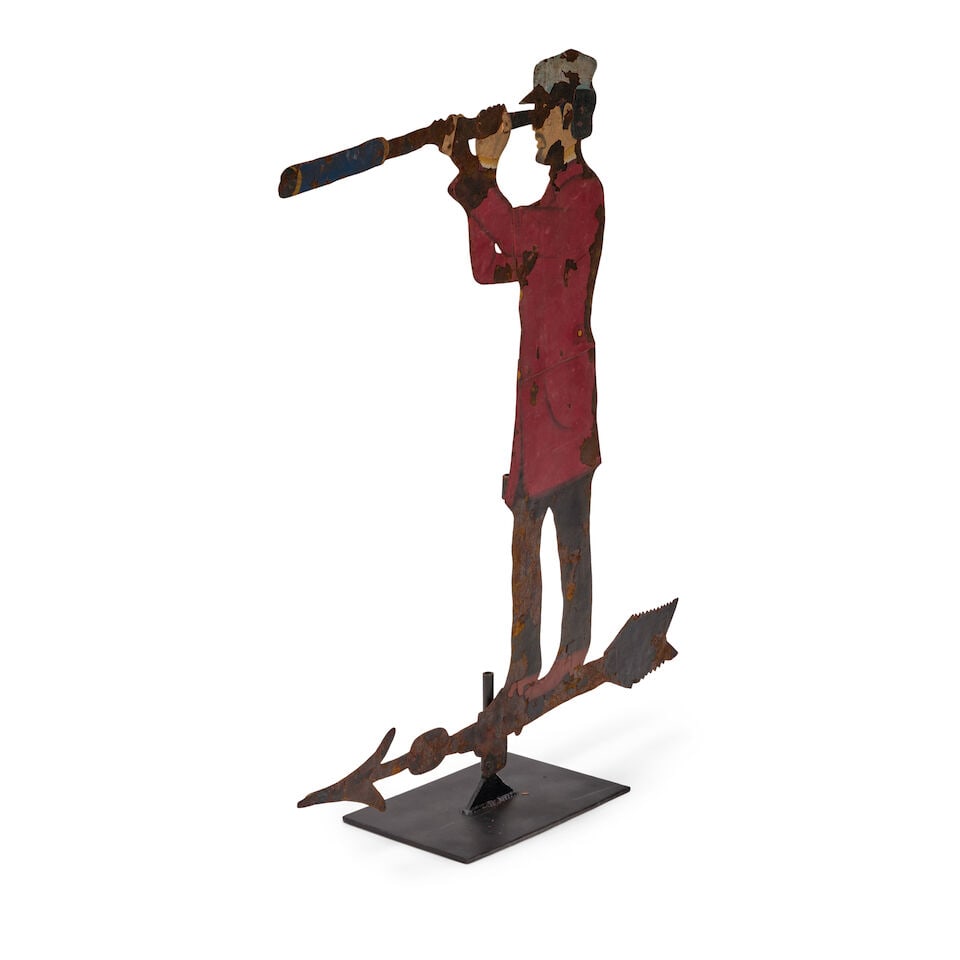 Sheet Iron Ship's Captain Weathervane North America, 20th century - 2
