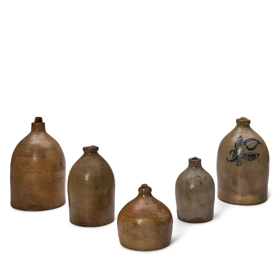 Group of Five Stoneware Jugs New England, late 19th/early 20th century - 2