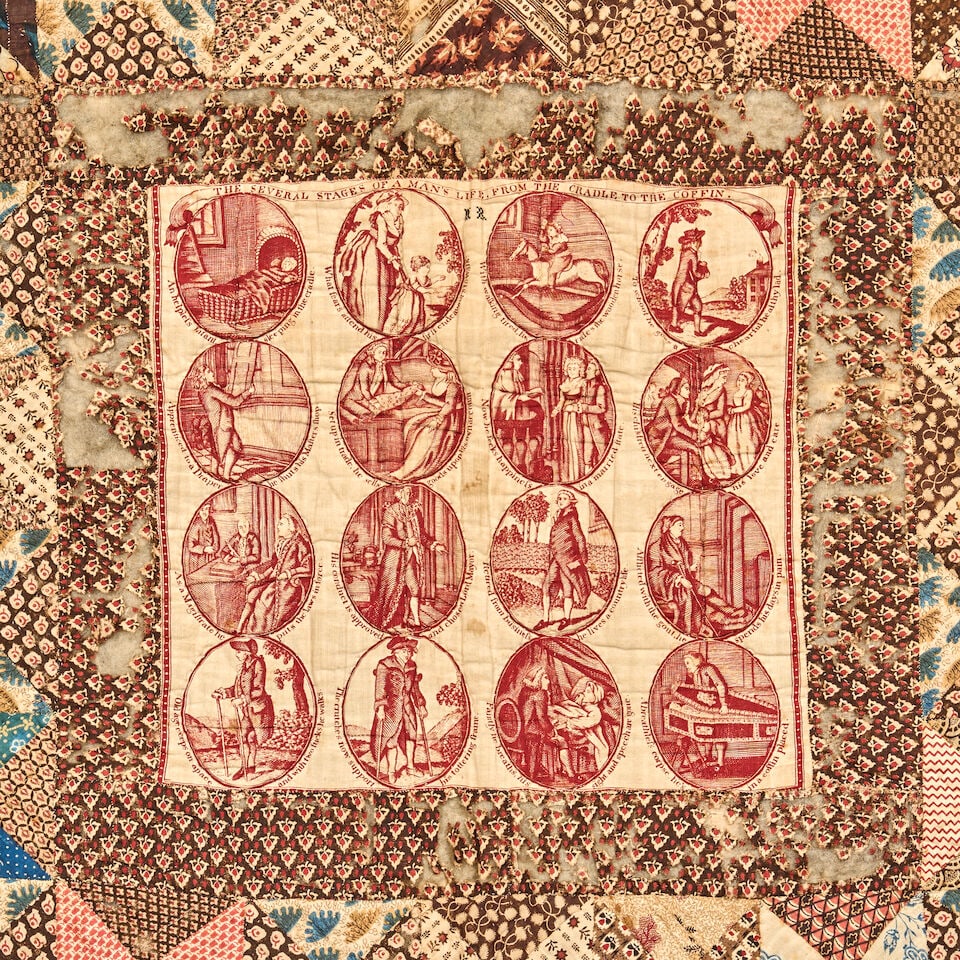 'Cradle to Grave' Patchwork Quilt Nabby Rice, Natick, Warwick, Rhode Island, c. 1788 - 2